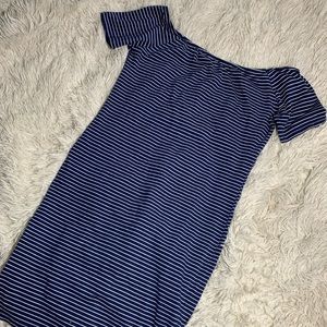 Stripe Bodycon Navy Dress